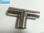 Sanitary Stainless Butt Weld Fittings / Tee For Food And Beverage Industry