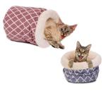 Breathable Pet Den Bed Polyester Material PP Fiber Filling Size 30 * 40CM