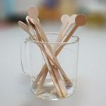 Wooden Round Biodegradable Cutlery Coffee Stirrer Sustainable
