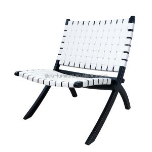China Living Room Furniture Customized Designs Modern Foldable Wooden Lounge Sofa Chair with Nitrolacquer Finish factory