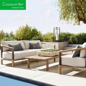 China SO1012TW-RA Teak Wood Frame Modern Outdoor Furniture Set for Garden factory