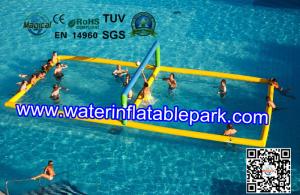 China Funny Inflatable Water Games , Inflatable Aqua Park Water Volleyball Field factory