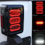 Jeep Smoked LED Tail Lights / Reverse Daytime Running Lamps ABS + PC Material