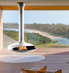 China 800mm Indoor Wood Burning Stove Decorative Suspension Fireplace wear resisting factory