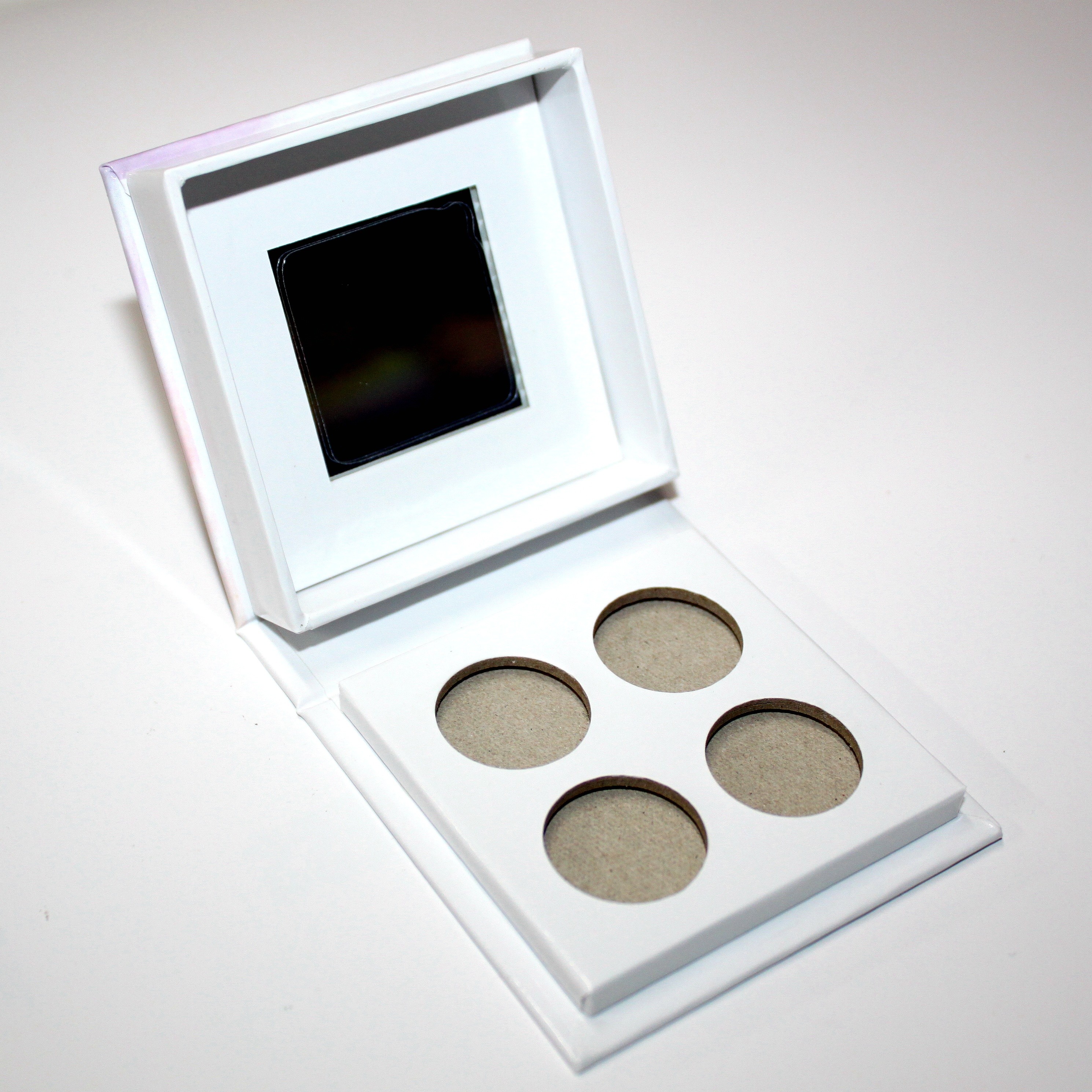 White Empty Baked Eyeshadow Palette C2S Paper 27mm Diameter