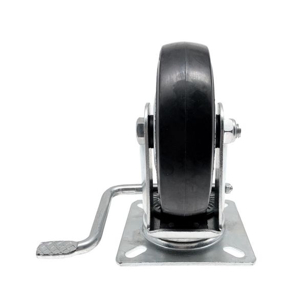 Japanese Heavy Duty Caster Swivel Plate Double Ball Bearing High Load Capacity 4 Inch Rubber Caster Wheels