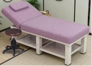 China Wooden Massage Portable Beauty Couch , 60cm High Synthetic Leather Beauty Bed factory
