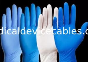 China Textured Surgical Blue Nitrile Disposable Gloves Powder Free factory