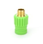 Green Ppr Pipe Accessories Fittings Male Threaded Coupling Heat Preservation
