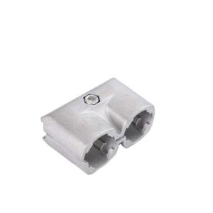 China Lean Pipe Joint Aluminum Tube Connector Double Tube External Direct Head factory