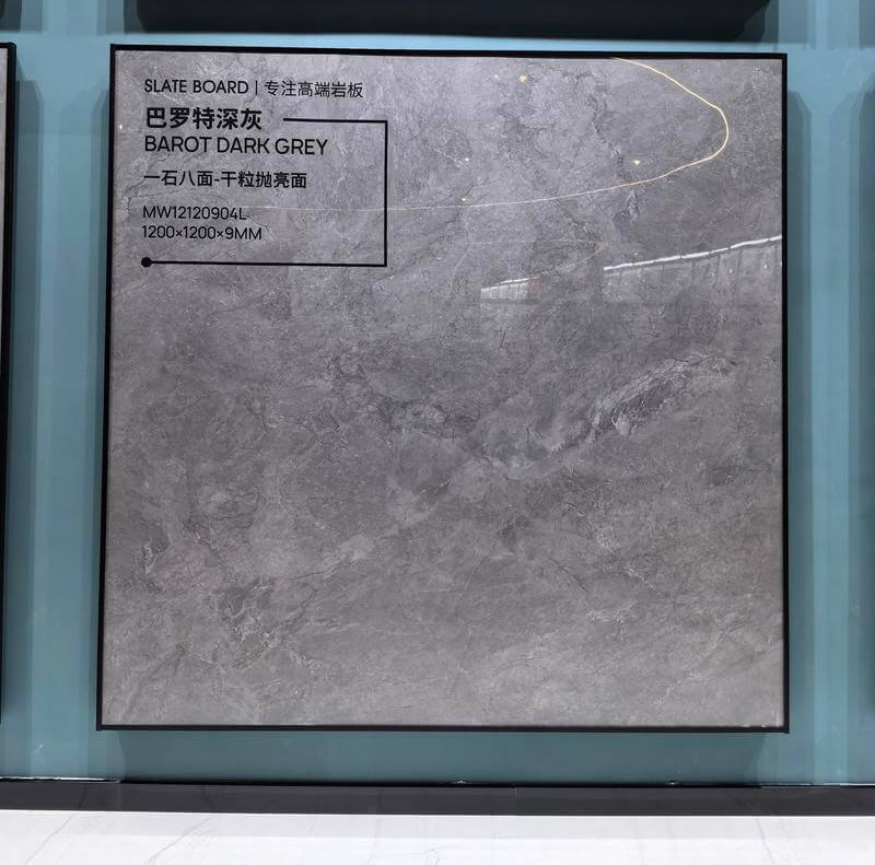 Gray Scratch-Resistant Grade AAA 1200x1200x9mm Exterior Wall Polished Glazed Porcelain Tile For Living Room And Office