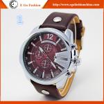 E Go Fashion China Watch Wholesale 2 Subdials Rose Gold 8176 Watch Brown Vintage