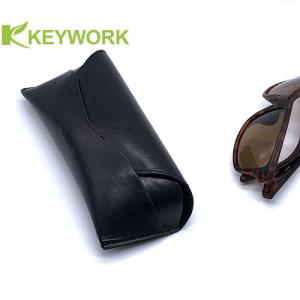 China Beautifully Textured Black PU Leather EVA Eyewear Case Unisex Sunglasses Protector factory
