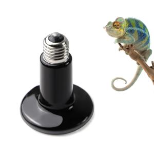 China 50 - 150W Reptile Heat Lamp Bulb No Light Infrared Ceramic Heat Lamp factory