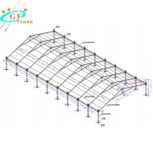 China Exhibition Event 2m Curved Aluminum Roof Truss System factory