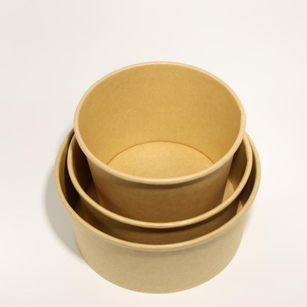 Pantone CMYK Colour Paper Packaging Box Take Out Containers Round Cardboard Food