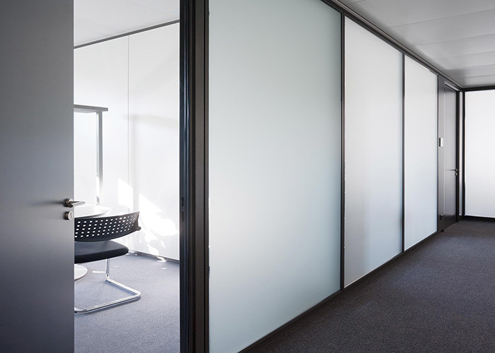 Hidden Frame 108mm Double Glass White Frame Clear Glass Frosted Glass Partition Wall Profile