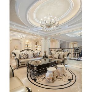 Luxury Villa Bookcase Living Room Furniture Reclining Sectional Sofa 1200mm