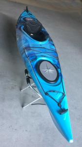China Plastic Open Single Sit Inside Kayak Mixed Color 400l*66w*36h With One Paddle factory