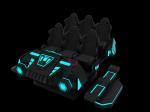 Theme Park VR Roller Coaster Machine 9D VR Cinema 6 Seats Chair 220V