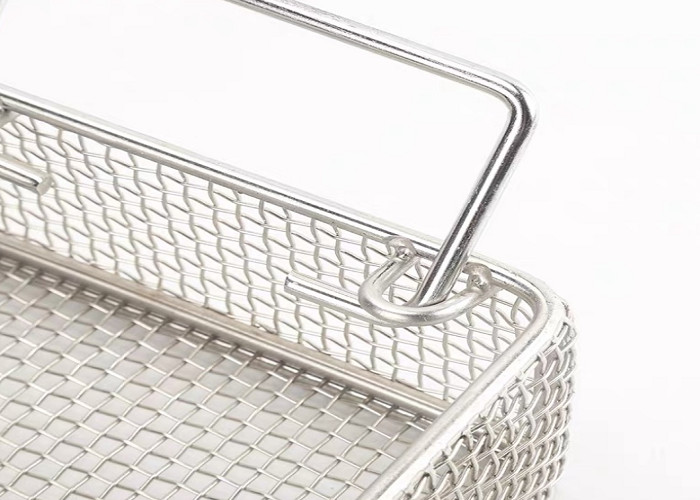 100mm Height AISI 302 Wire Mesh Storage Baskets , Mesh Basket Closet Organizer