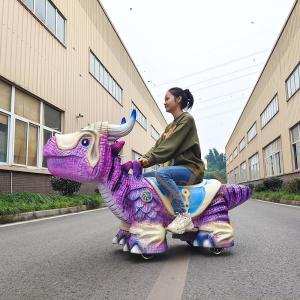 China Electric Shopping Mall Robotic Animatronic Dinosaur Ride on Scooter for Kids factory