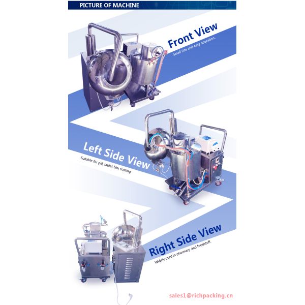 High Speed Automatic Film Coating Machine With 1L Liquid Tank CE ISO SGS Approval