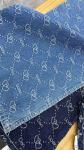 12oz Cotton Blue Patterned Stretch Denim Fabric For Pants Jeans 71inch
