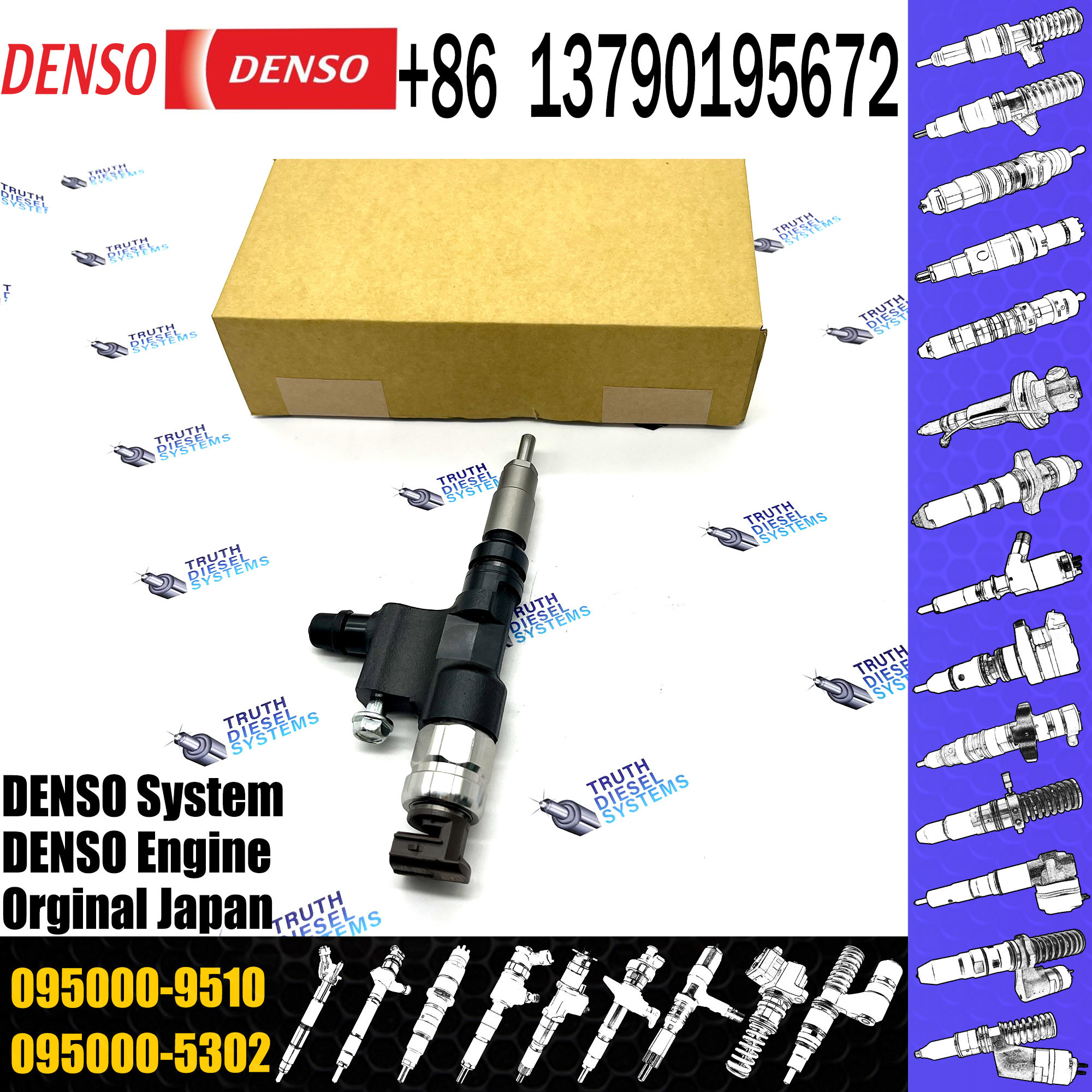 Common Rail Injector 095000-9510 23670-E0510 For Hino 300 N04C Toyota Dyna 095000-9510 Injector Diesel Fuel Injector 095