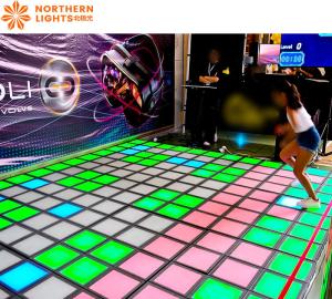China 30x30cm Factory Interactive Active Game Led Floor Activate Dance Floor factory