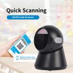 2D CMOS Table Top Barcode Scanner Omnidirectional Handsfree For Supermarket