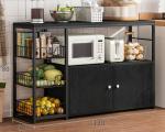 1.2 Meters 3 tier vegetable rack Black Multifunction Kitchen Appliance Storage