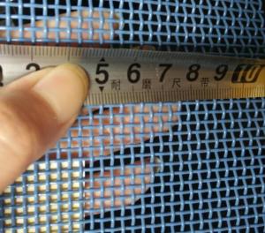 China Blue Square Hole Polyester Mesh Belt , Food Industries Drying , Washing And Conveyor factory