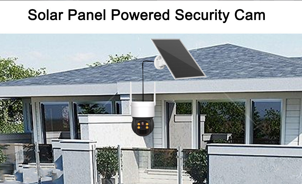 Full Color Night Vision 4G Solar PTZ Camera Starlight Class Lens 3.6mm 0.00001LUX