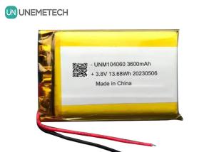 China UNEMETECH 4.35V High Voltage Lipo Battery 104060 3.8V 3600mAh Lithium Ion Polymer Battery factory