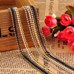 Handmade bead material electrophoresis buckle bead chain finished necklace
