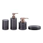 Glass Bathroom Fittings Accessories Dark Blue Round Shape Circles Line Bronzed