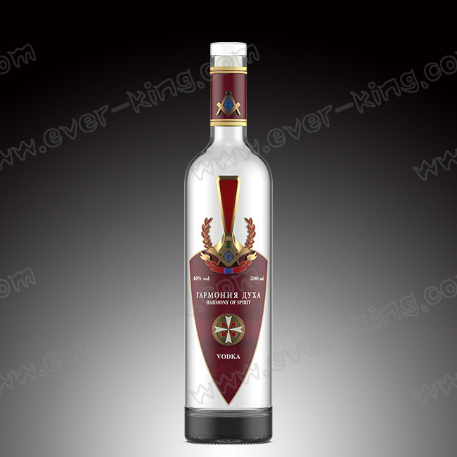 Custom Shield Stickers Printing Metal Liquor Bottle Label Waterproof