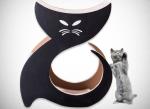 Cat Shaped Cardboard Scratch Pad Corrugated Scratching Surface Protect Furniture