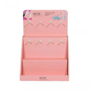 China POP Custom Cardboard Countertop Display Corrugated Paper PDQ With Peg Hooks factory