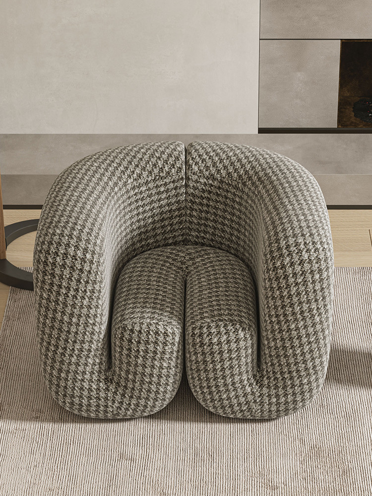 100*85*75 cm Hotel Lobby Furniture Fabric U Shaped Creative Single Leisure Chair