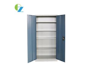 China Lockable Steel Double Door Cupboard , Four Shelves File Storage Cupboard factory