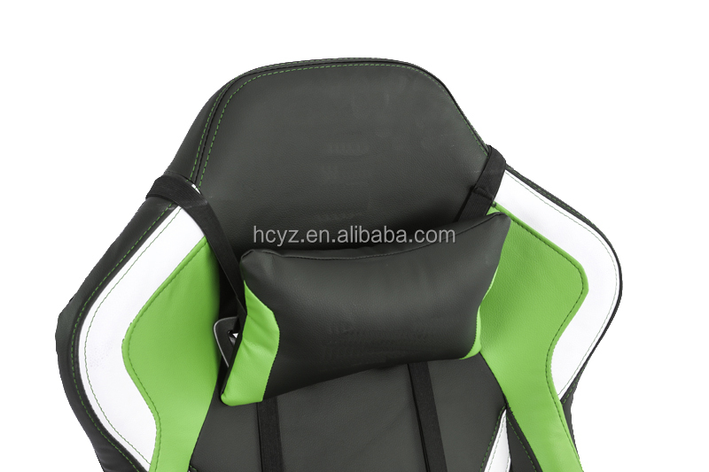 Synthetic Leather Gaming Chair with 2D Adjustable Armrest in Traditional Design Style