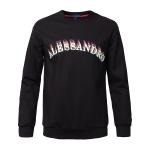 High quality cotton O neck sweatshirt fashion ,High end custom embroidered black