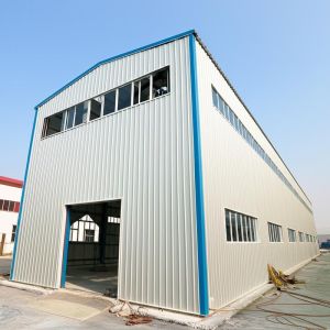 Customizable Prefab Steel Workshop with EPS Glass Wool Rock Wool Pu Sandwich