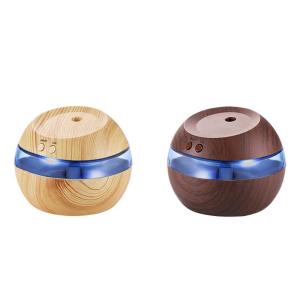 China 3W Portable 130ml Wood Grain Mini Ultrasonic Atomizer USB Air Humidifier factory