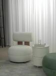 Light Luxury Hotel Furniture Creative Living Room Solid Wood Single Lazy Sofa
