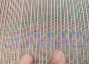 China Silvered Metal Art Wire Mesh Fabric For Decorative Architectural Glass factory