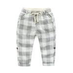 Unisex Cute Newborn Baby Clothes Cotton Plaid Harem Pants Knitted Fabric
