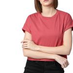 New Arrival Custom Logo Workout Fit Solid Round Neck Casual Crop T-Shirt For